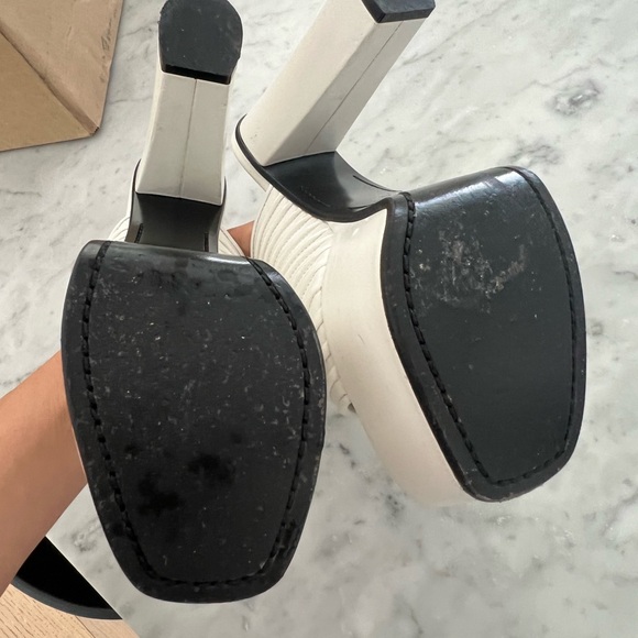 Givenchy Ribbed Mule Platform Sz 29 white - Picture 6 of 15